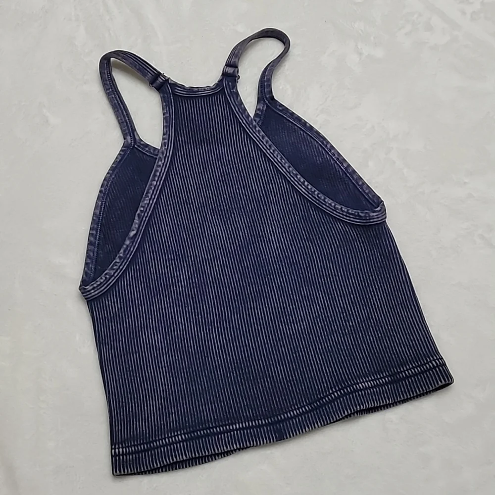 FP Movement Happiness Runs Cropped Navy Blue Tank Top X-Small